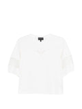 Emporio Armani Logo Appliqué Sweater — white