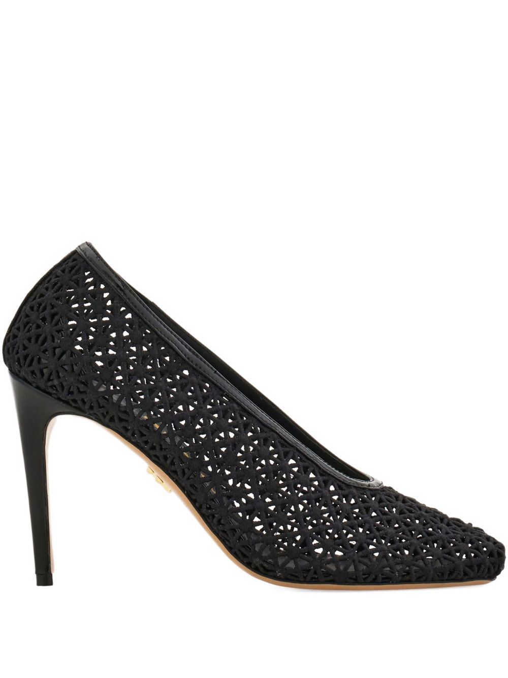 Ferragamo Macramé Pump — Black