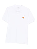 Polo Maison Kitsuné Fox Head bordado — Blanco