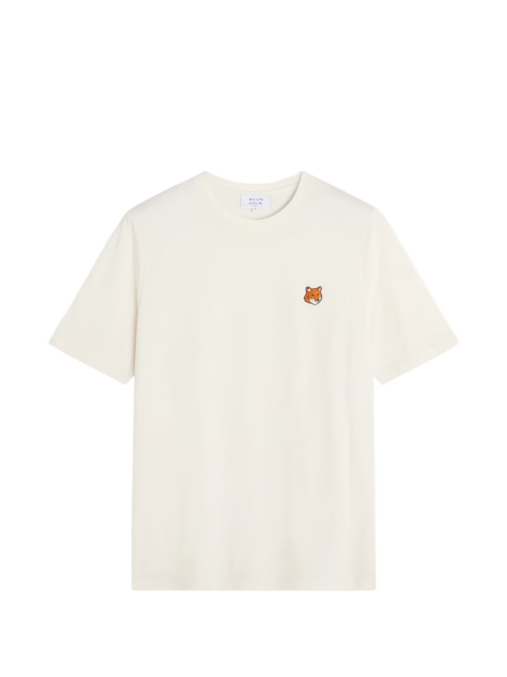 Maison Kitsuné Fox Head Embroidery T-Shirt — Cream