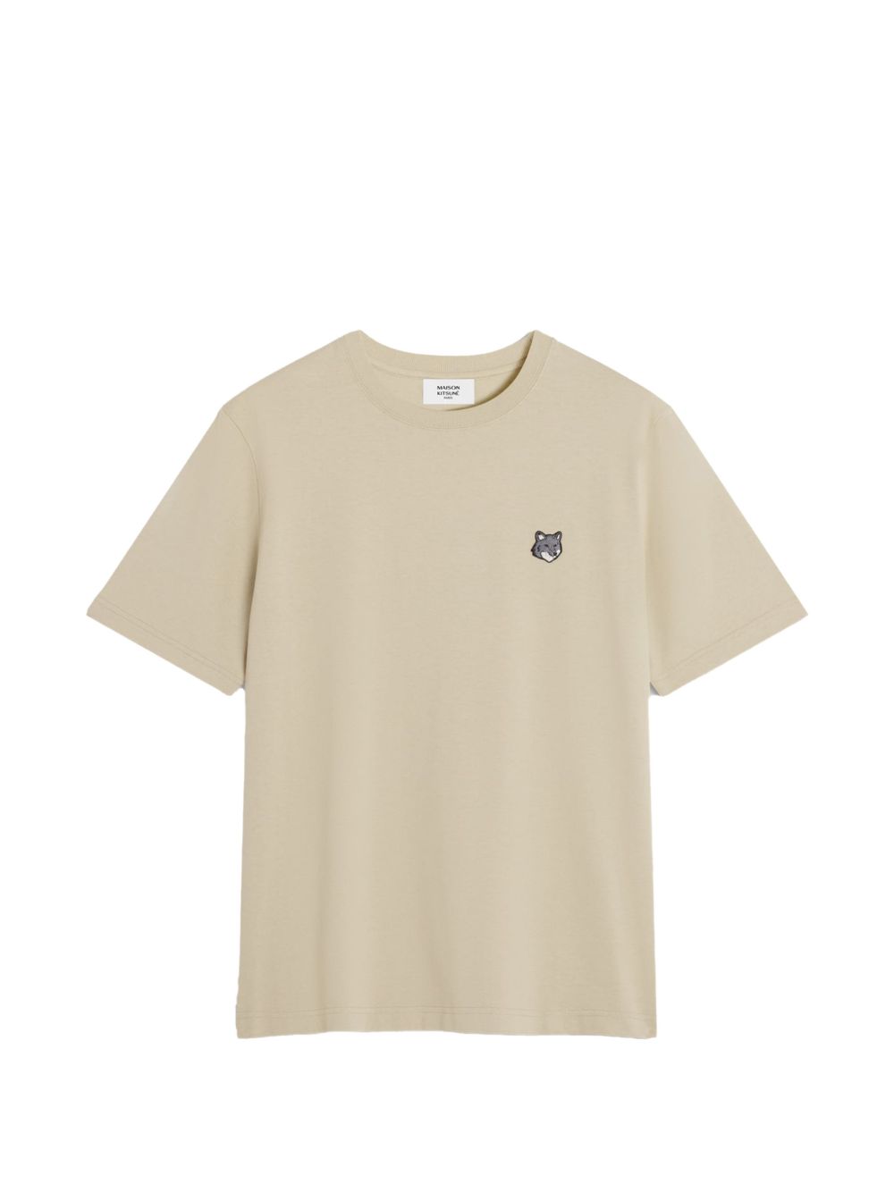 Maison Kitsuné Fox Head T-Shirt — Beige