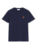 Maison Kitsuné Fox Head Embroidered Cotton T-shirt — Navy