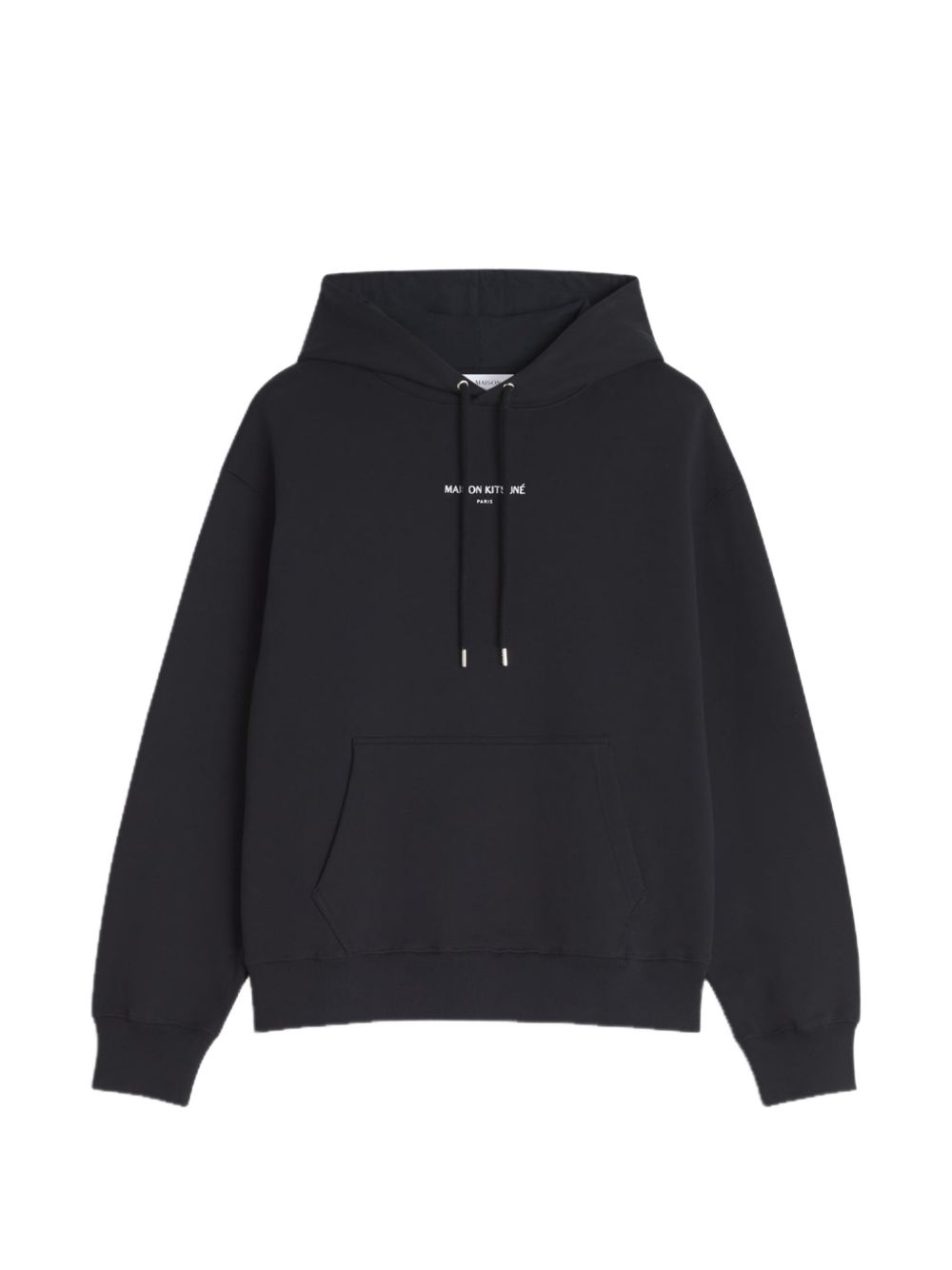 Maison Kitsuné Logo Cotton Hoodie — Black