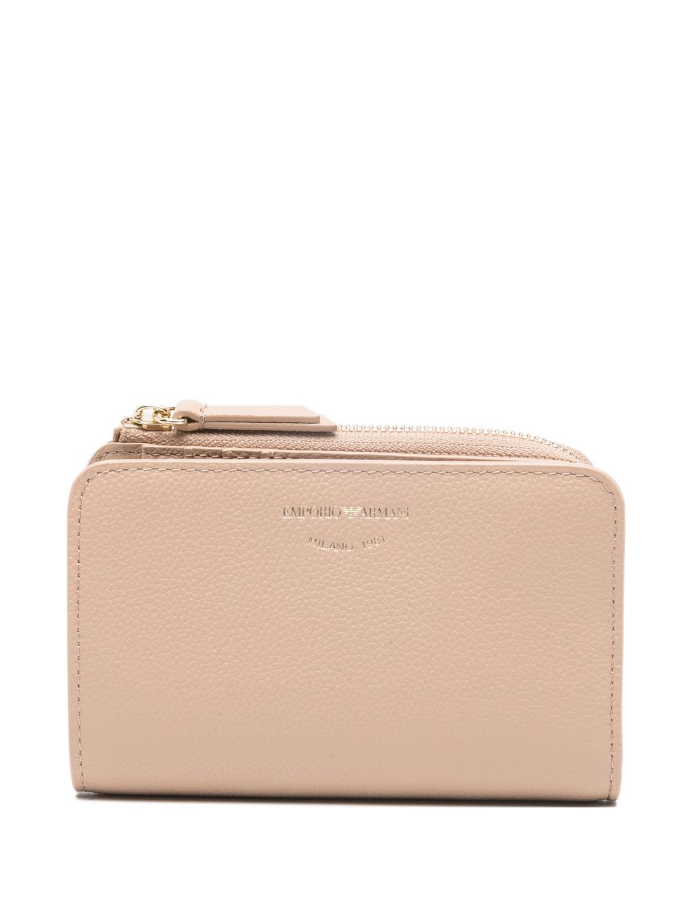Emporio Armani Leather Bifold Wallet — Pink