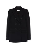 SPORTMAX PRE Double-Breasted Nylon Blazer — Black