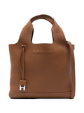 Hogan Textured Leather Shoulder Bag — brown