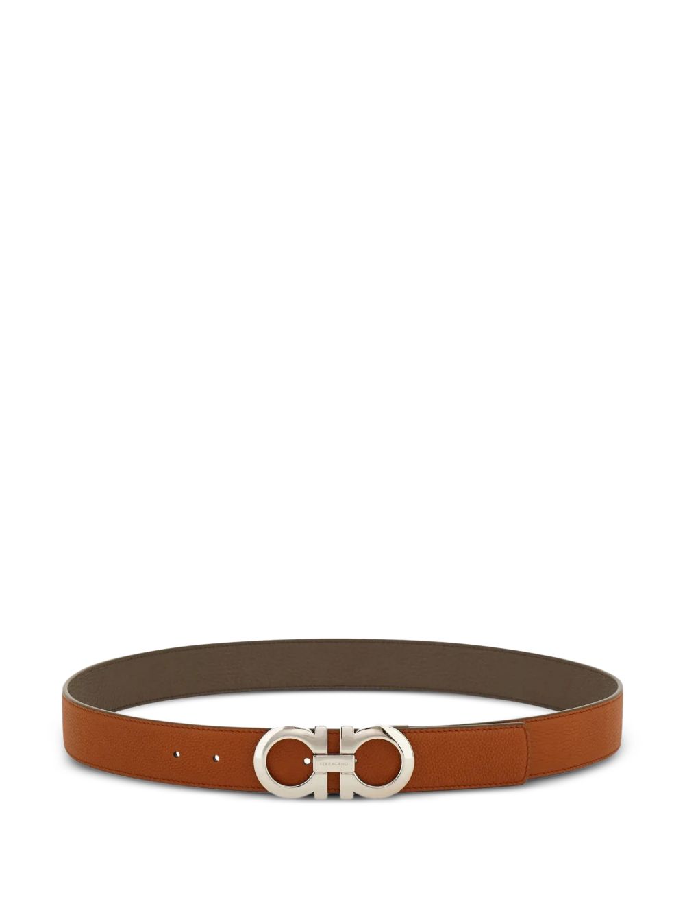 Ferragamo Gancini Belt — Cognac