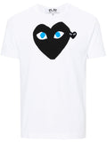 Comme Des Garcons Logo-Print Cotton T-Shirt — White