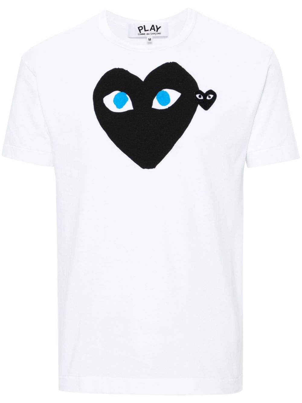 Comme Des Garcons Logo-Print Cotton T-Shirt — White