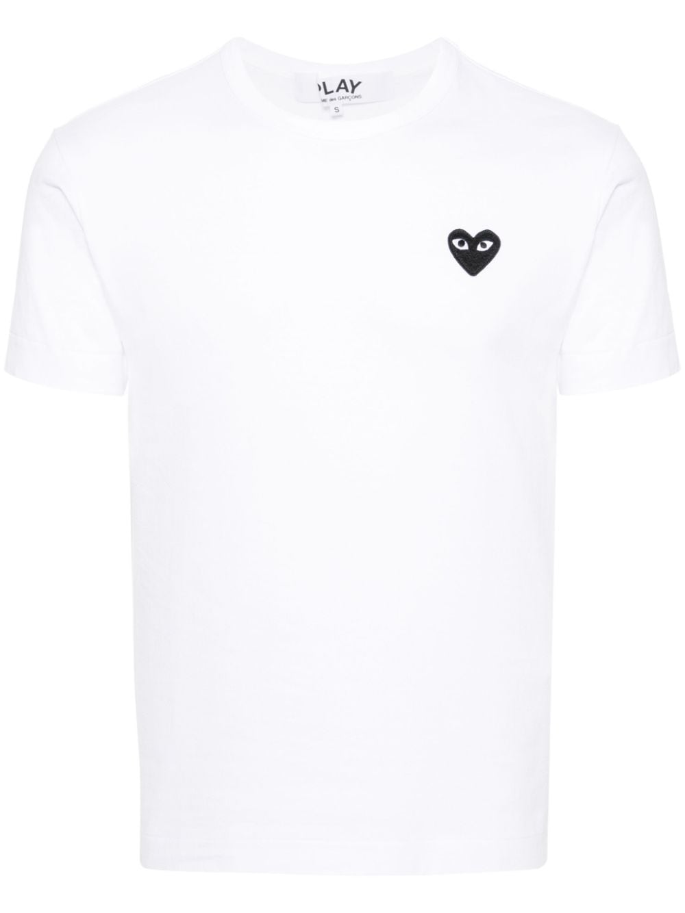Comme Des Garcons Embroidered Heart Logo T-Shirt — White