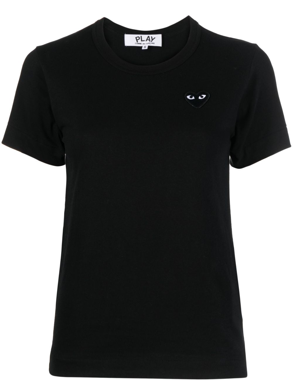 Comme Des Garcons Logo-Embroidered Cotton T-Shirt — Black
