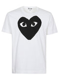 Comme Des Garcons Logo-Heart Print T-Shirt — White