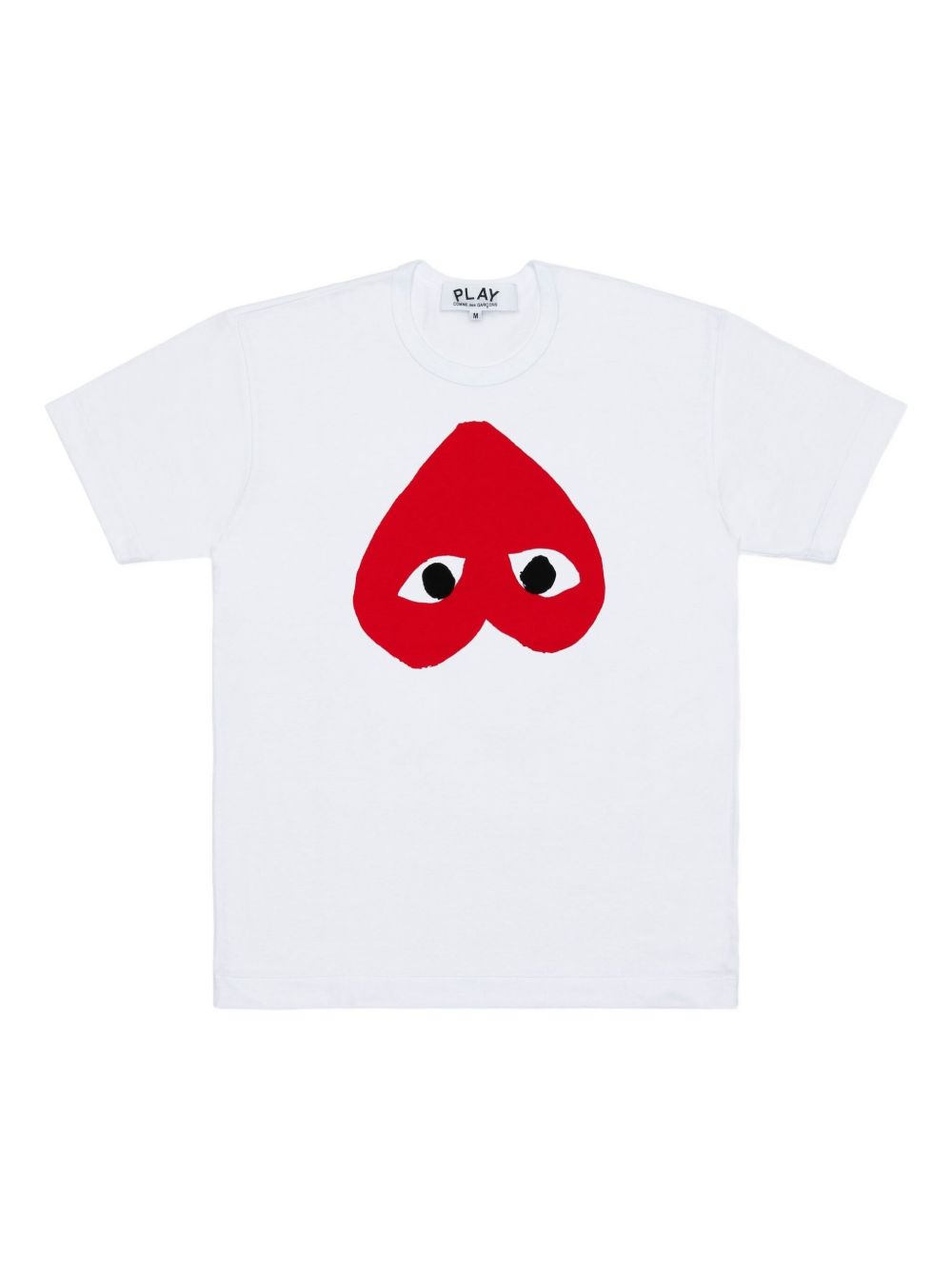 Comme Des Garcons Heart-Print Appliqué T-Shirt — White
