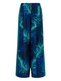 F.R.S . Printed Silk Trousers — Navy
