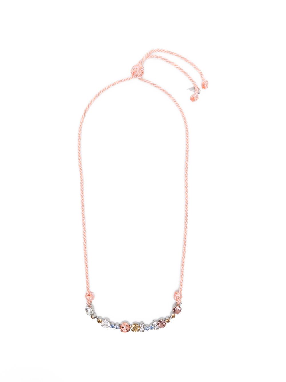 Forte Forte Crystal Braided Necklace — Pink