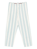 Forte Forte Striped Drawstring Trousers — Blue
