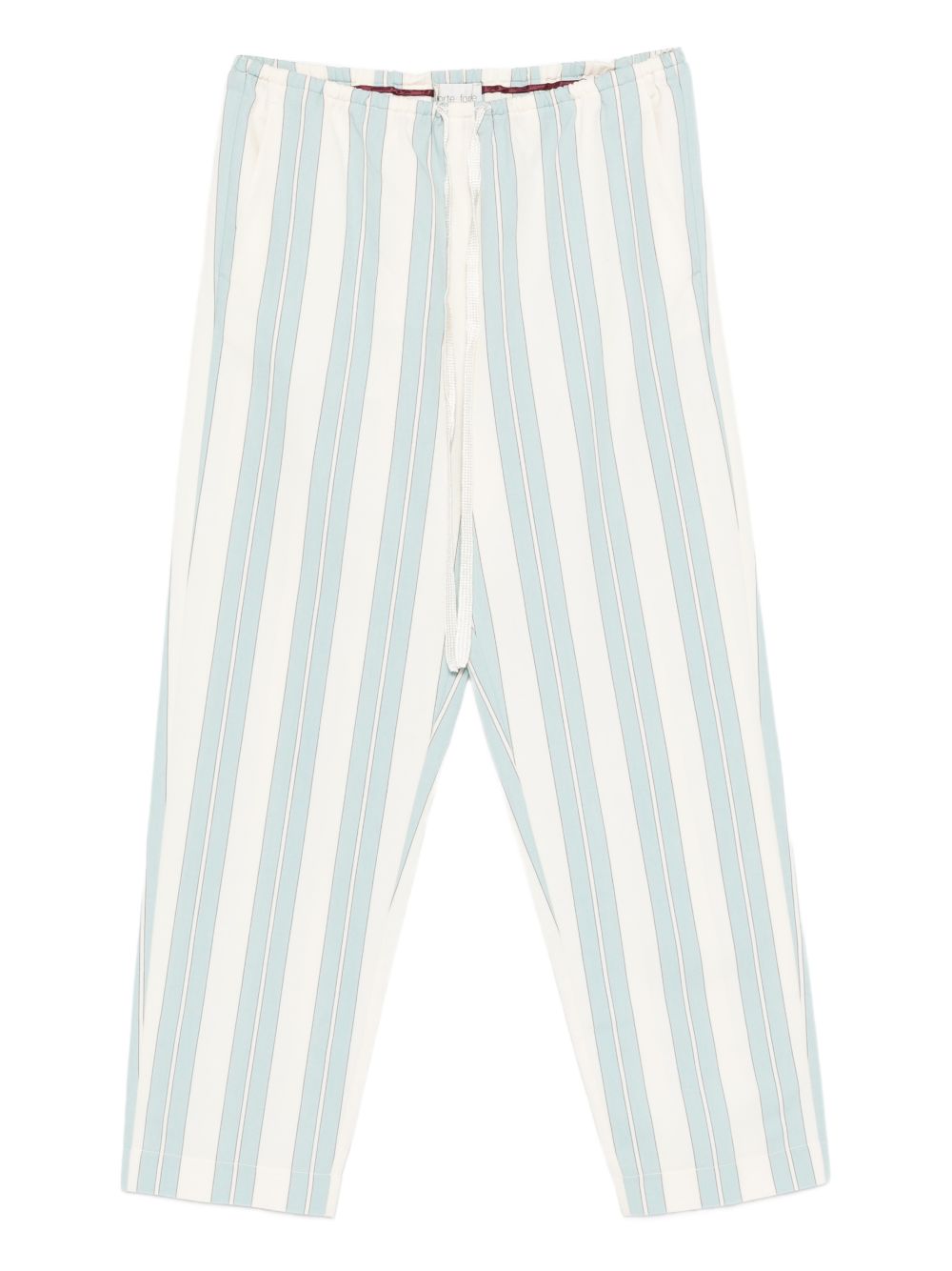 Forte Forte Striped Drawstring Trousers — Blue