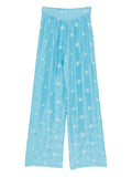 Forte Forte Embroidered Silk Trousers — Light Blue