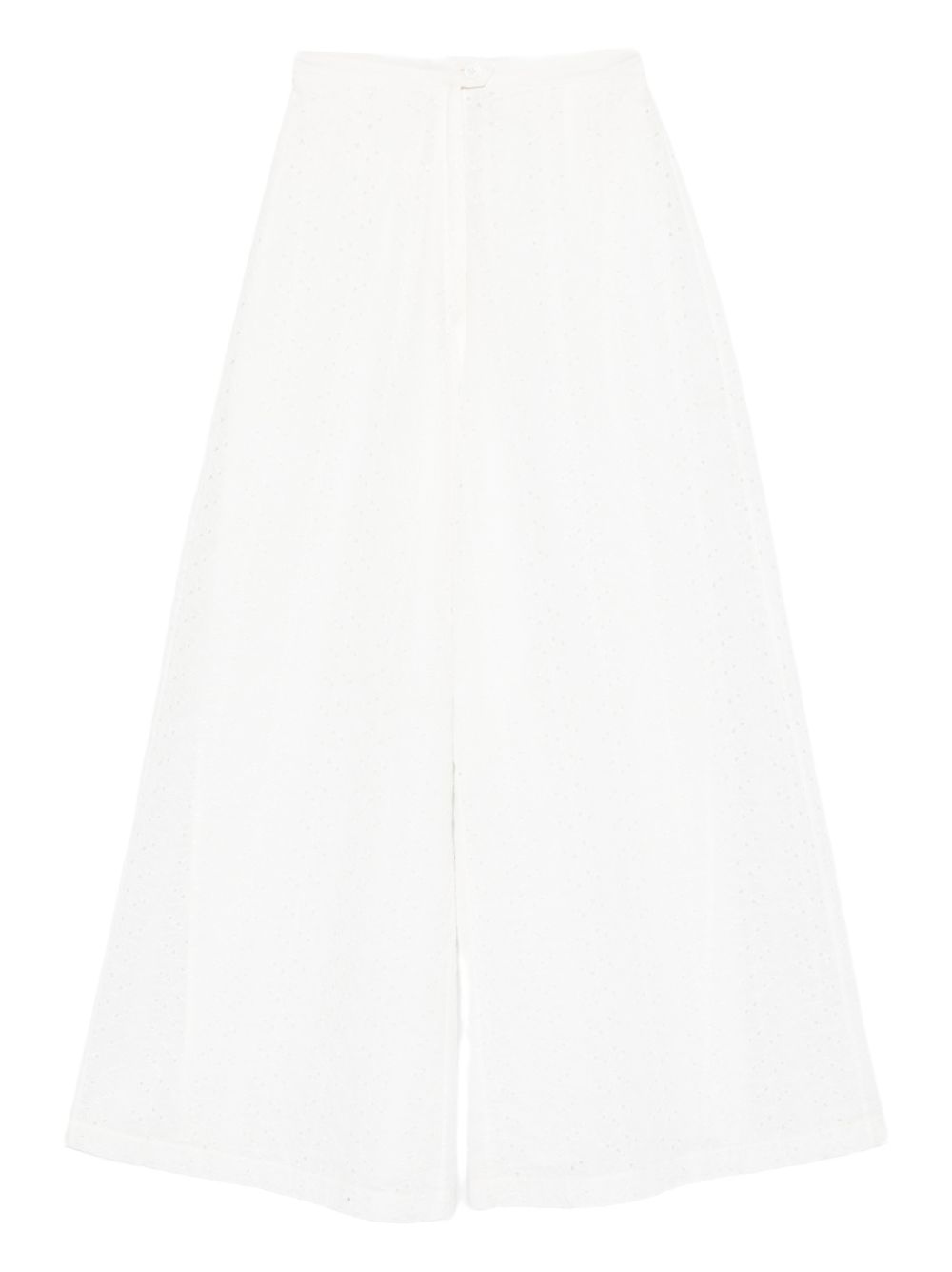 Forte Forte Embroidered Cotton Trousers — White