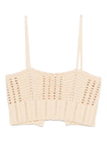 Forte Forte Knitted Bralette Tank Top — Cream