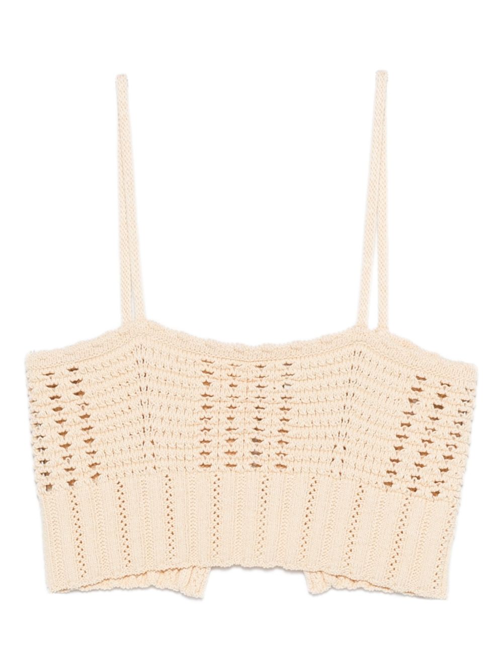 Forte Forte Knitted Bralette Tank Top — Cream