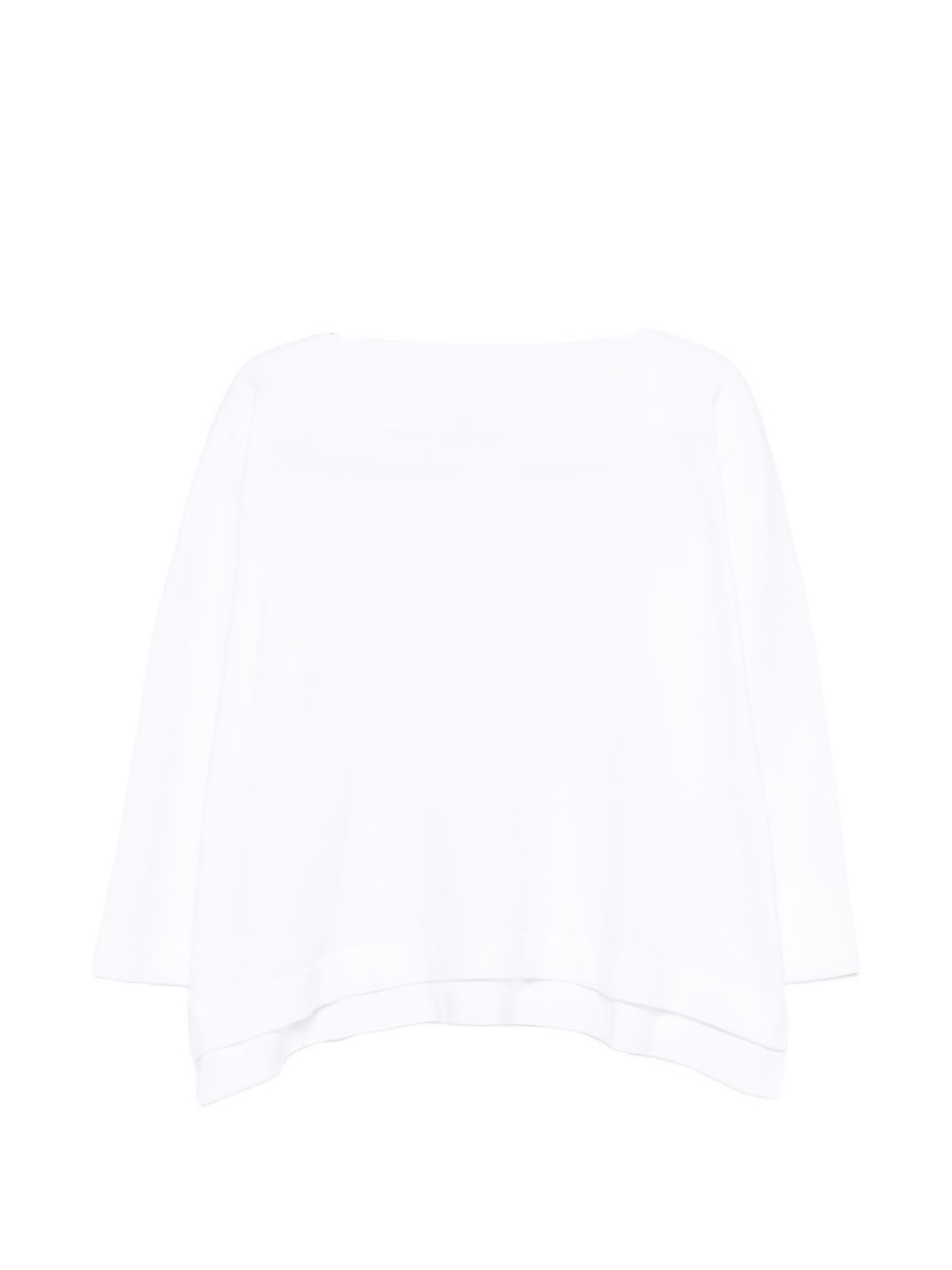 Daniela Gregis Cotton Boat-Neck Sweater — White