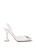 Amina Muaddi Begum Slingback Heel — White
