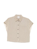 Alysi Striped Shirt — Beige