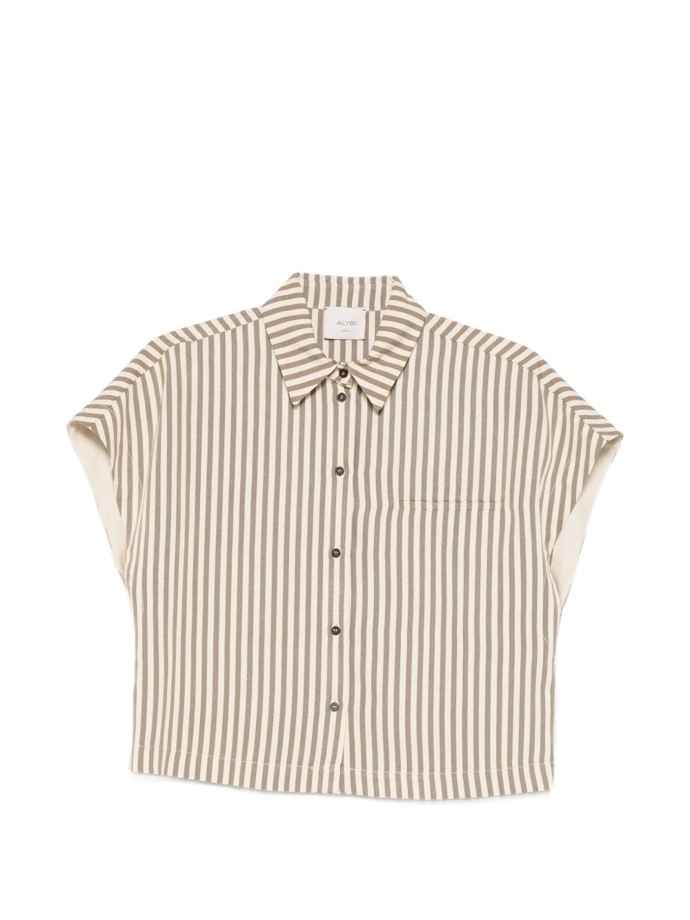 Alysi Striped Shirt — Beige