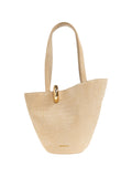 JACQUEMUS Le Bambola Moyen Bucket Bag — Beige