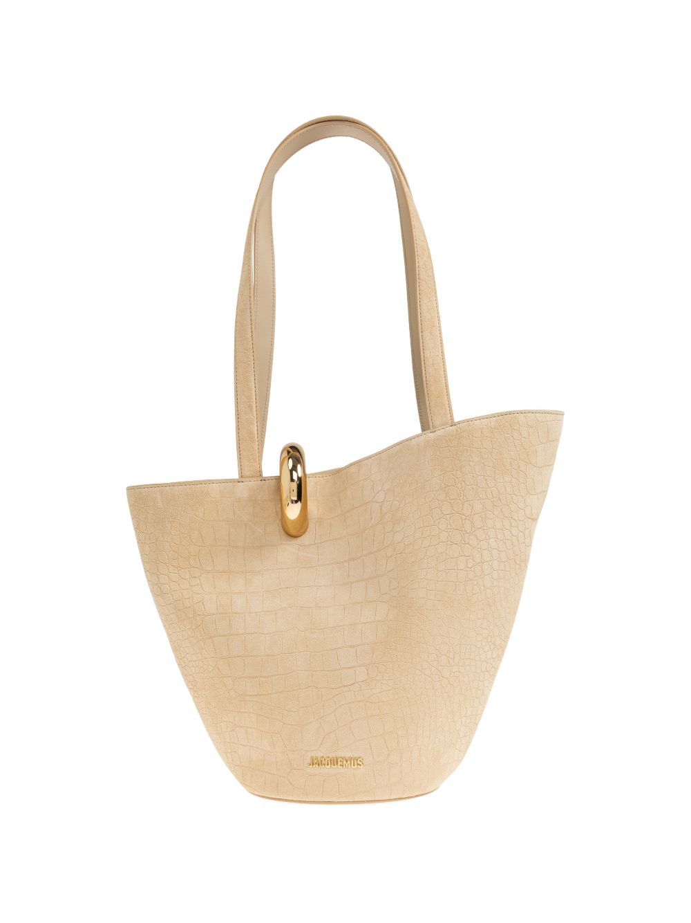 JACQUEMUS Le Bambola Moyen Bucket Bag — Beige