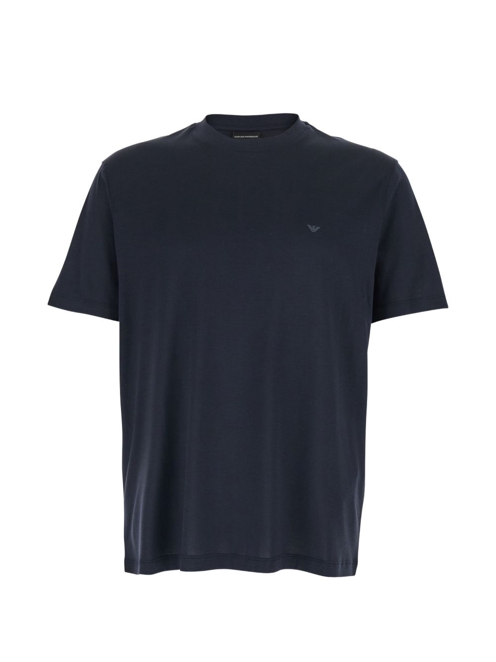 Emporio Armani Logo-Embroidered T-Shirt — Navy