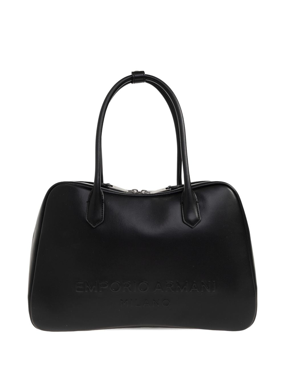 Emporio Armani Soft Leather Shoulder Bag — Black