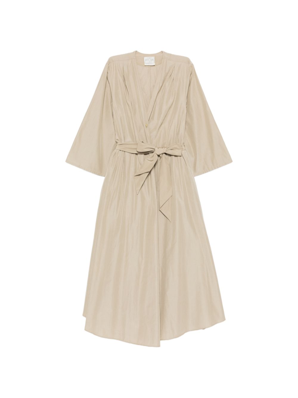 Forte Forte Cotton-Blend Wrap Dress — Beige