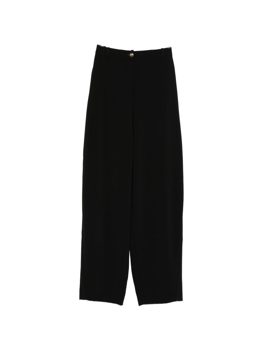 Elisabetta Franchi Wide-Leg High-Waisted Trousers — Black