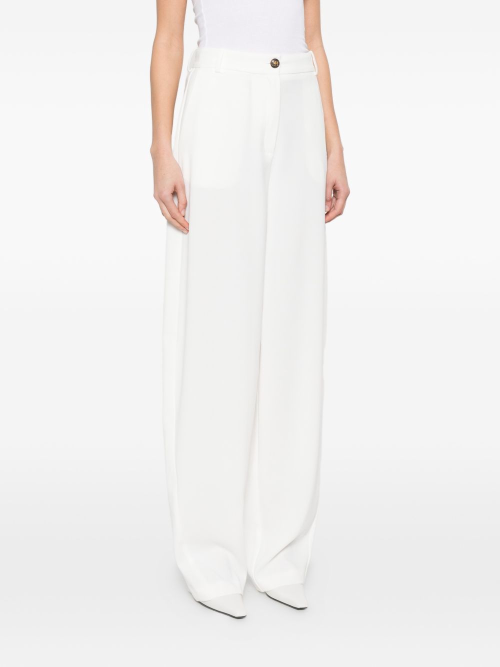Elisabetta Franchi Wide-Leg Trousers — White