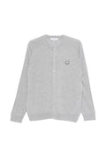 Maison Kitsuné Fox Head Patch Cardigan — grey