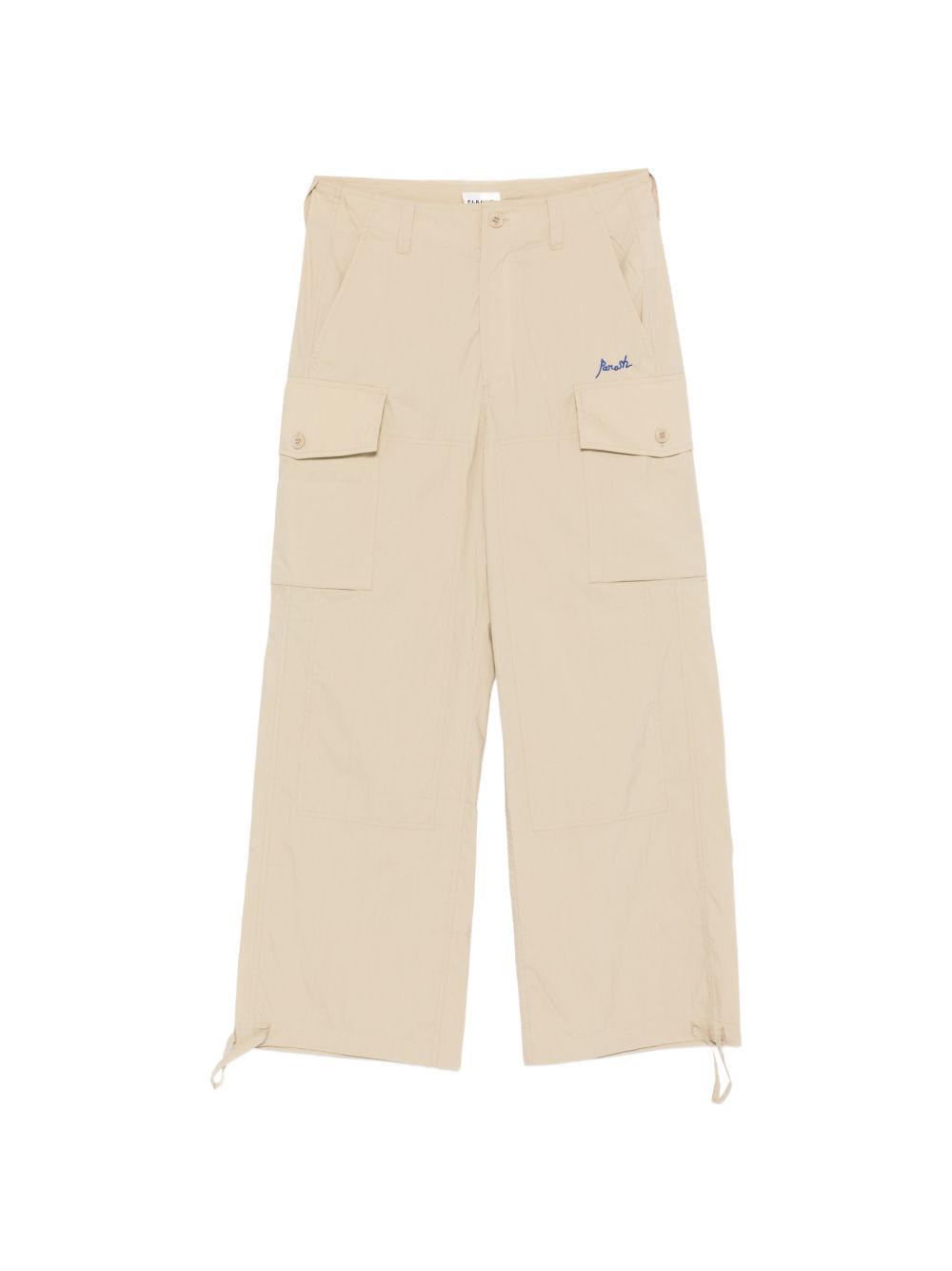 Parosh Logo-Embroidered Nylon Blend Cargo Pants — Beige