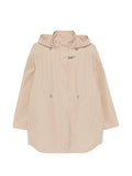 Fay Hooded Midi Parka Coat — Beige
