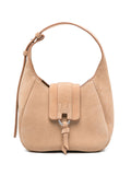 Hogan Suede Hobo Bag — Beige