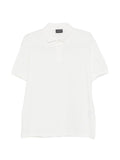 Polo de algodón con el logo de Emporio Armani — Blanco