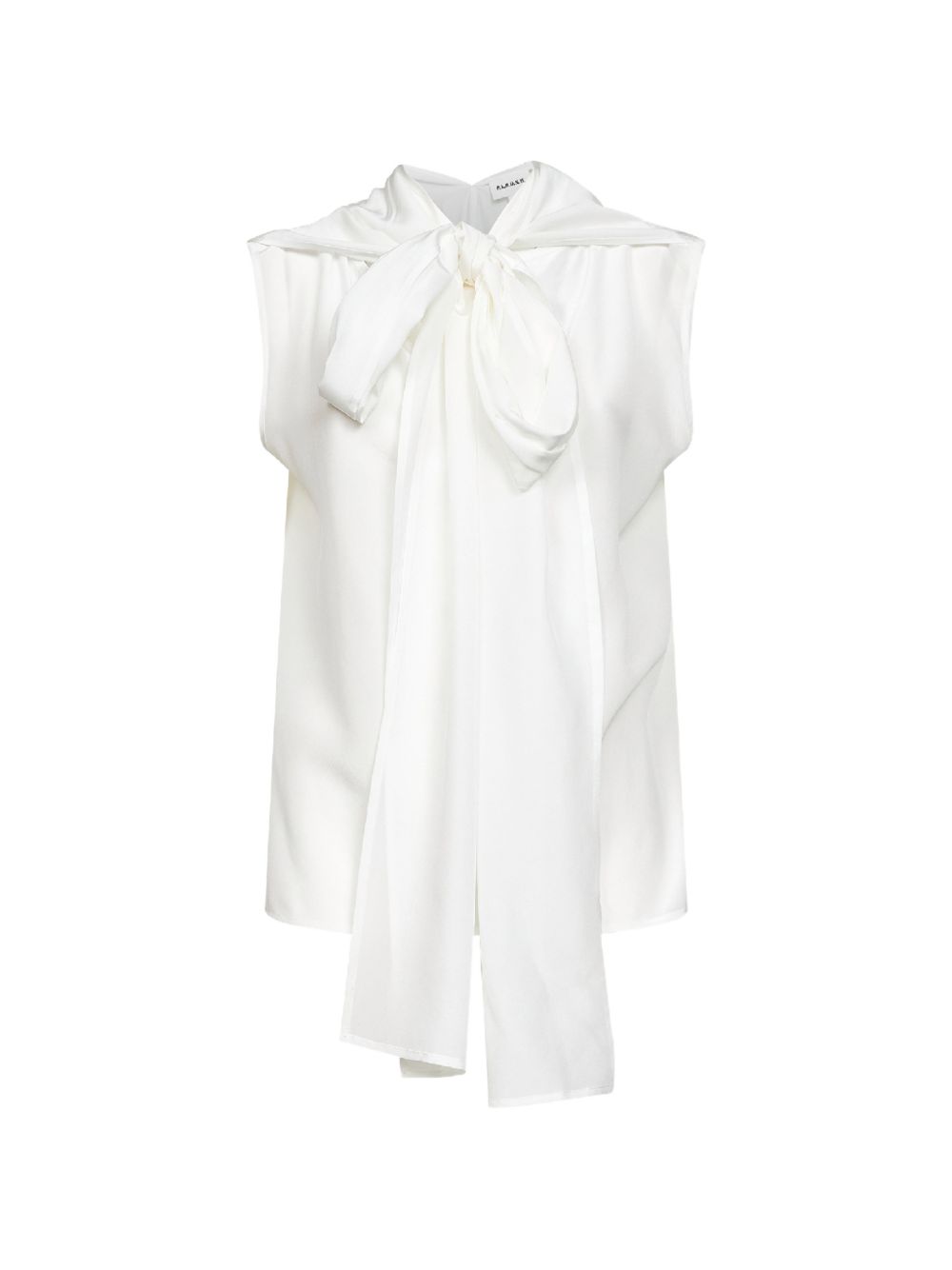 Parosh Silk Bow-Tie Blouse — White