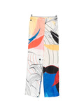 F.R.S . Printed Silk Trousers — Cream