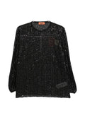 Missoni Sequin-Embellished Blouse — Black