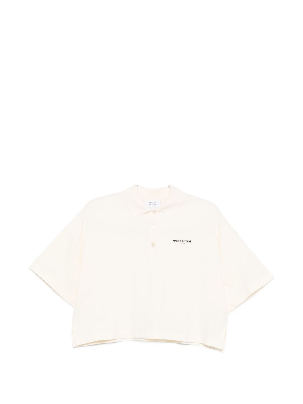Maison Kitsuné Oversized Cotton Polo Shirt — White
