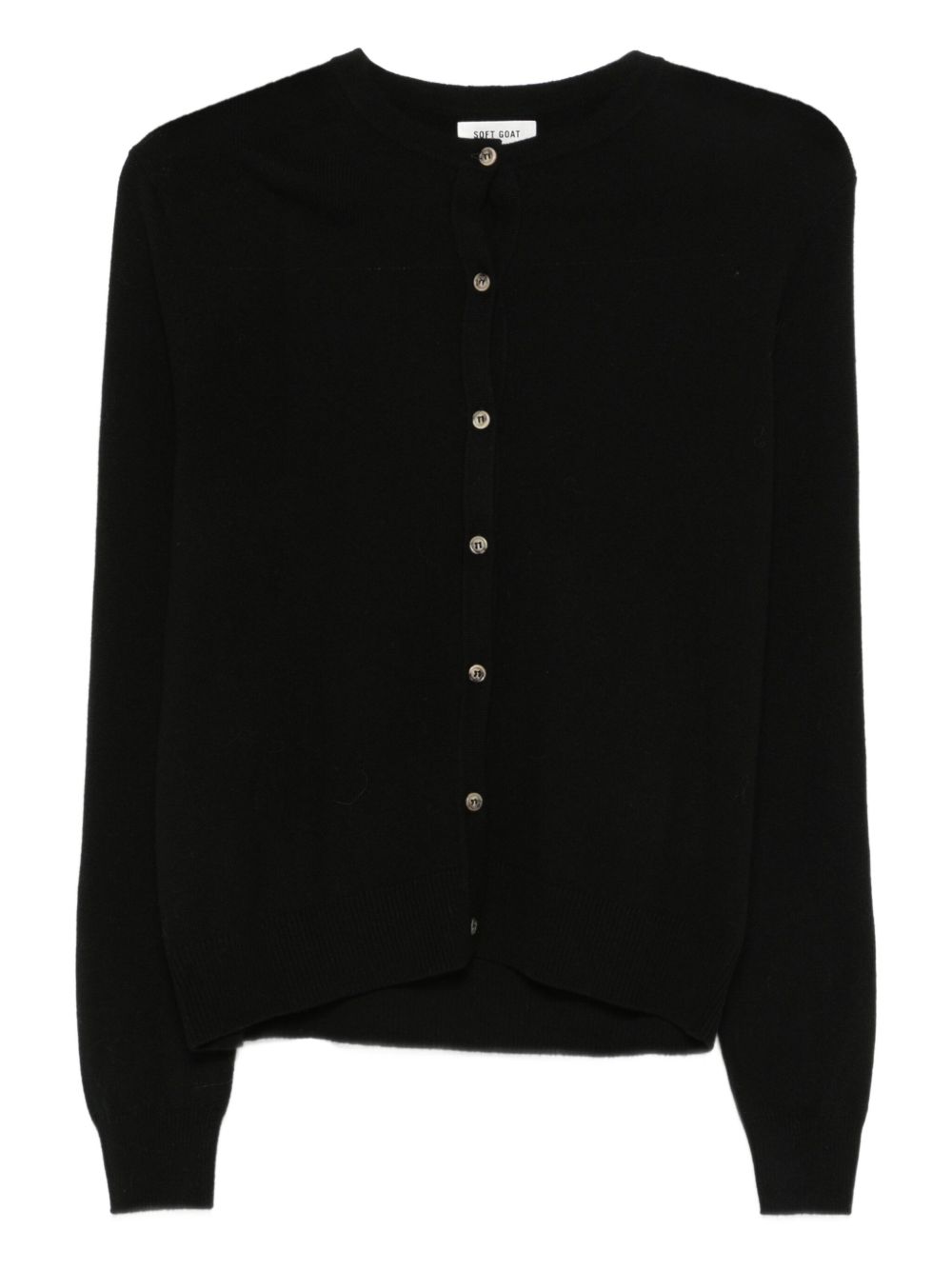 Soft Goat Cashmere Cardigan — Black