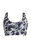 Adidas By Stella McCartney Animal-Print Racerback Tank Top — Black