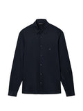 Emporio Armani Cotton-Blend Shirt — Navy