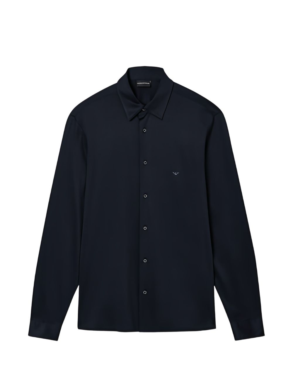 Emporio Armani Cotton-Blend Shirt — Navy