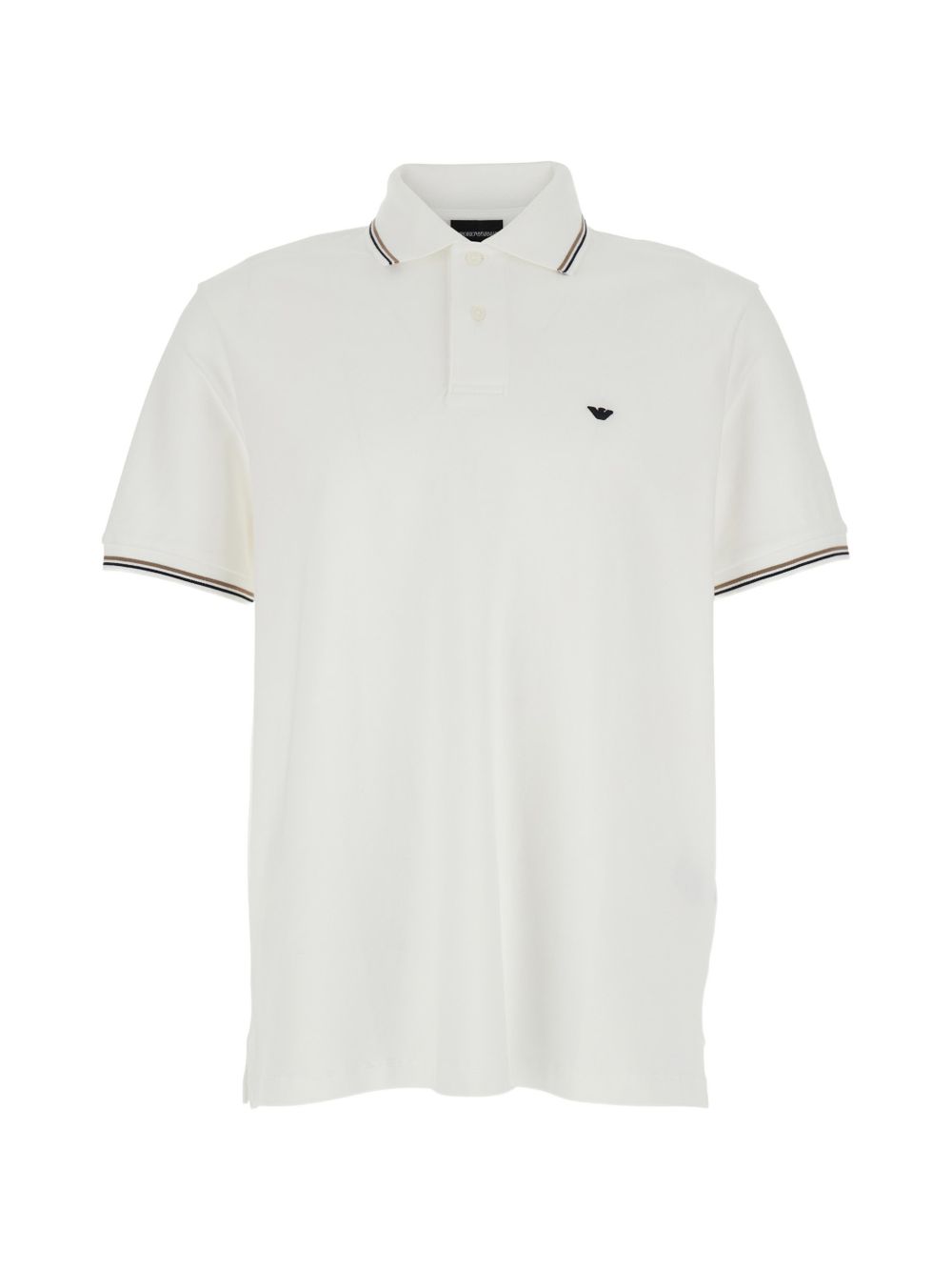 Emporio Armani Logo Cotton Polo Shirt — White